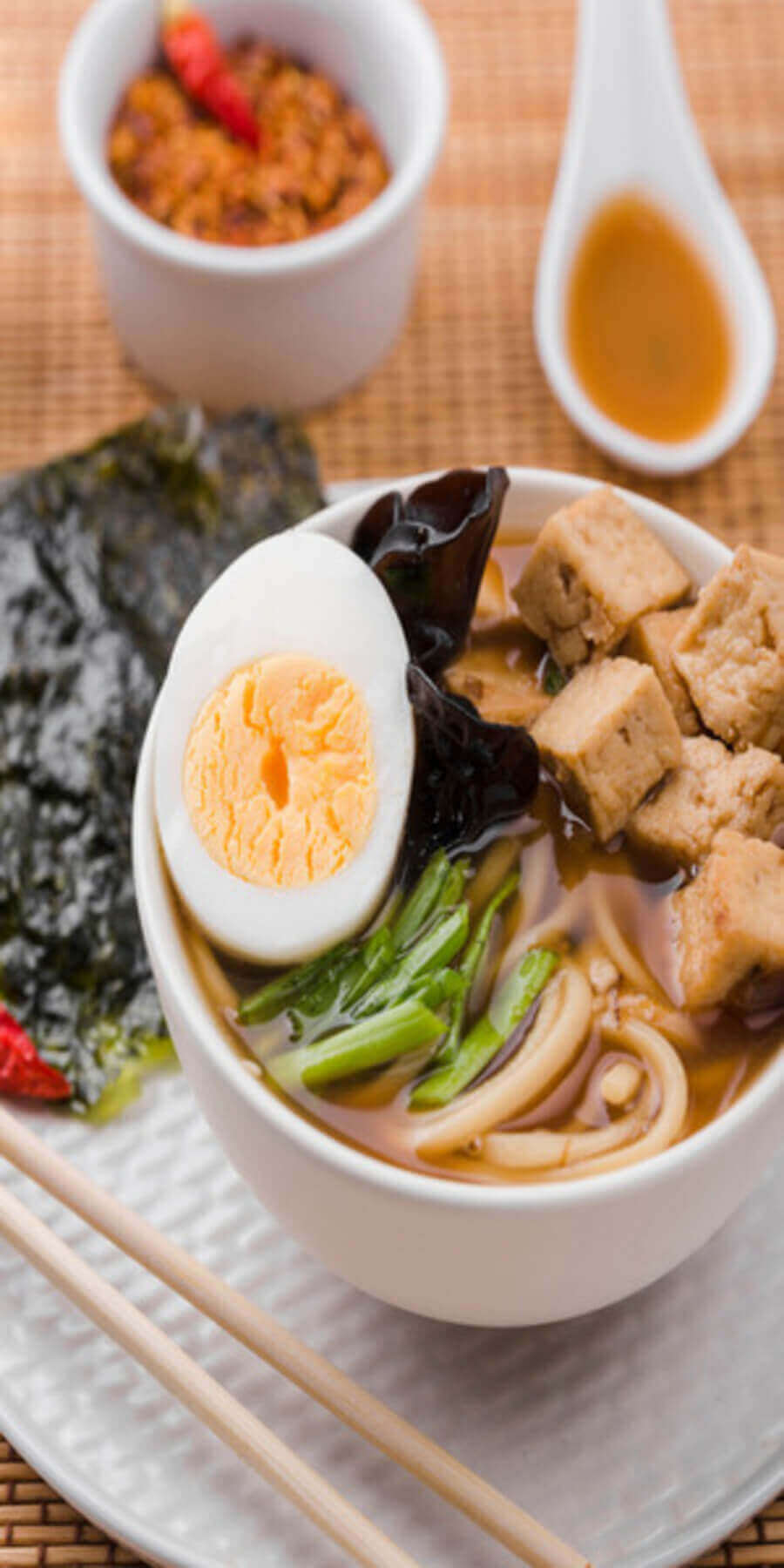 Bowl of ramen with egg